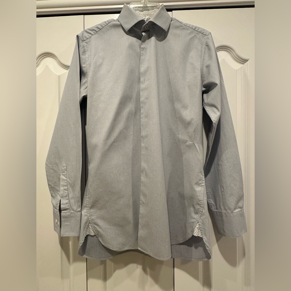 Ted Baker Light Gray Men's Dress Shirt